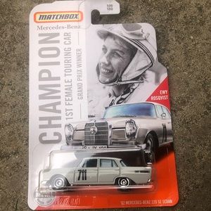 Limited Mercedes-Benz Matchbox: 1st Female Touring Toy Car - Grand Prix Winner